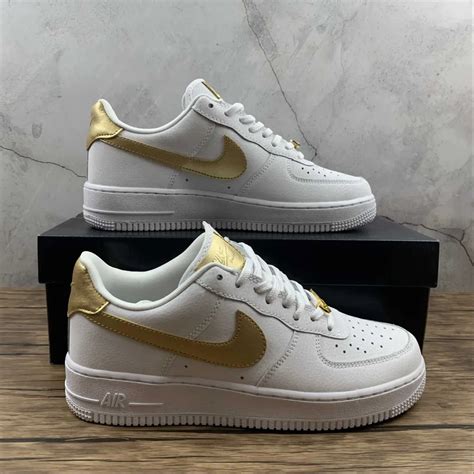 nike air force rot weiß metallic gold|white metallic gold air force 1.